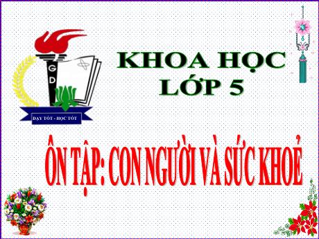 Bài giảng Khoa học 5 - Bài: Ôn tập Con người và sức khỏe - Lê Thị Kiều