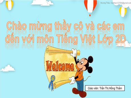 Bài giảng Tiếng Việt 2 (Luyện từ và câu) Kết nối tri thức - Tuần 12, Tiết 4 - Trần Thị Hồng Thắm