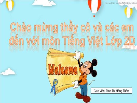 Bài giảng Tiếng Việt 2 (Tập đọc) Kết nối tri thức - Bài 24: Nặn đồ chơi - Trần Thị Hồng Thắm