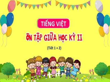 Bài giảng Tiếng Việt 3 (Kết nối tri thức) - Ôn tập giữa học kì II (Tiết 1+2) - Trần Thị Ánh Tuyết