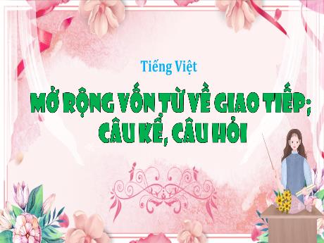 Bài giảng Tiếng Việt 3 (Luyện từ và câu) Kết nối tri thức - Bài 24: Mở rộng vốn từ về giao tiếp; Câu kể, câu hỏi - Trần Thị Ánh Tuyết
