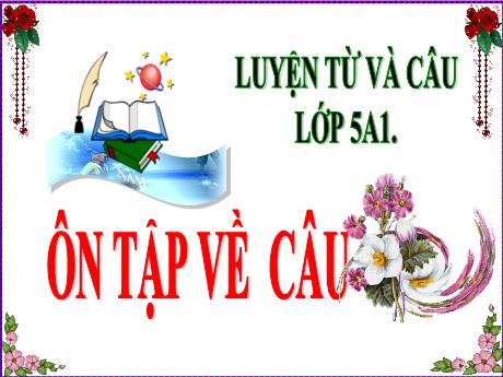 Bài giảng Tiếng Việt 5 (Luyện từ và câu) - Ôn tập về câu - Lê Thị Kiều