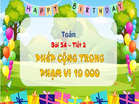 Bài giảng Toán 3 (Kết nối tri thức) - Bài 54: Phép cộng trong phạm vi 10 000 (Tiết 2) - Trần Thị Ánh Tuyết