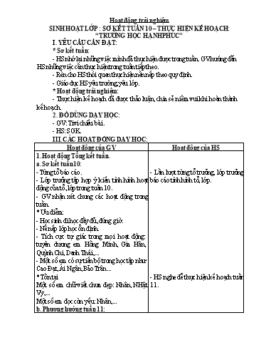 Giáo án Lớp 2 (Kết nối tri thức) - Tuần 11 - Năm học 2024-2025 - Trần Thị Ánh Tuyết