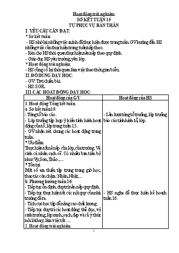 Giáo án Lớp 2 (Kết nối tri thức) - Tuần 16 - Năm học 2024-2025 - Trần Thị Ánh Tuyết