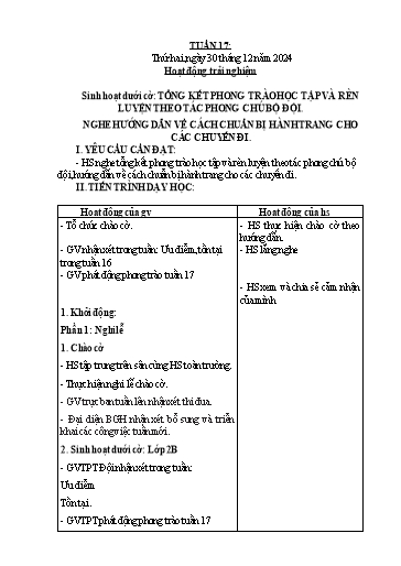 Giáo án Lớp 2 (Kết nối tri thức) - Tuần 17 - Năm học 2024-2025 - Trần Thị Ánh Tuyết
