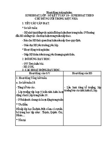 Giáo án Lớp 2 (Kết nối tri thức) - Tuần 19 - Năm học 2024-2025 - Trần Thị Hồng Thắm