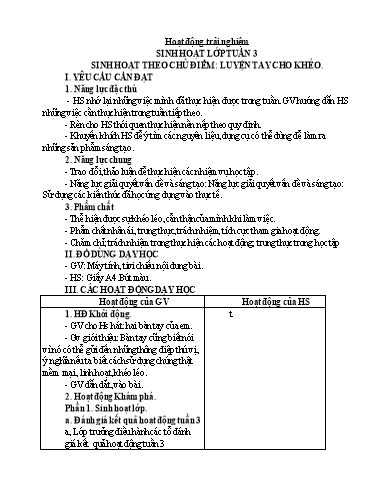 Giáo án Lớp 2 (Kết nối tri thức) - Tuần 4 - Năm học 2024-2025 - Phan Thị Ánh Tuyết