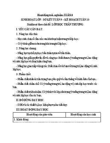 Giáo án Lớp 3 (Kết nối tri thức) - Tuần 10 - Năm học 2023-2024 - Trần Thị Ánh Tuyết