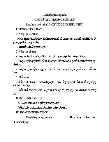 Giáo án Lớp 3 (Kết nối tri thức) - Tuần 11 - Năm học 2023-2024 - Trần Thị Ánh Tuyết