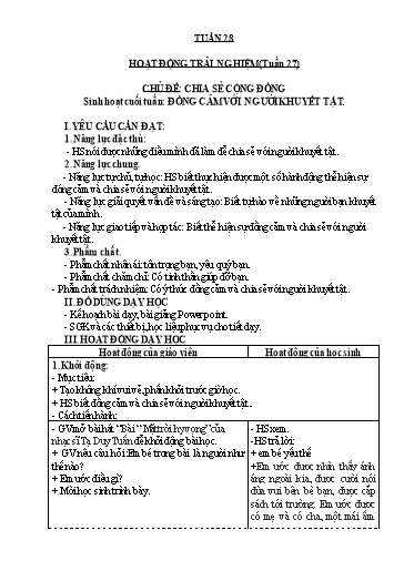 Giáo án Lớp 3 (Kết nối tri thức) - Tuần 28 - Năm học 2023-2024 - Trần Thị Ánh Tuyết