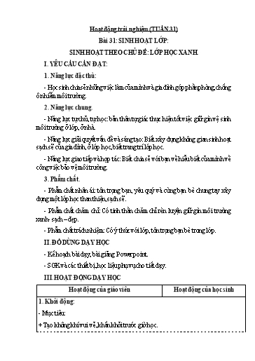 Giáo án Lớp 3 (Kết nối tri thức) - Tuần 32 - Năm học 2023-2024 - Trần Thị Ánh Tuyết