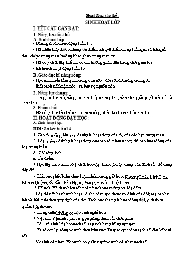 Kế hoạch bài dạy Lớp 5 - Tuần 15 - Năm học 2023-2024 - Lê Thị Kiều