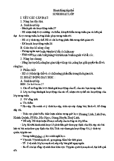 Kế hoạch bài dạy Lớp 5 - Tuần 28 - Năm học 2023-2024 - Lê Thị Kiều