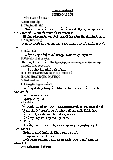 Kế hoạch bài dạy Lớp 5 - Tuần 3 - Năm học 2023-2024 - Lê Thị Kiều