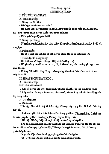 Kế hoạch bài dạy Lớp 5 - Tuần 32 - Năm học 2023-2024 - Lê Thị Kiều