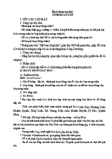Kế hoạch bài dạy Lớp 5 - Tuần 8 - Năm học 2023-2024 - Lê Thị Kiều