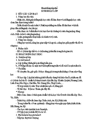 Kế hoạch bài dạy Lớp 5 - Tuần 9 - Năm học 2023-2024 - Lê Thị Kiều